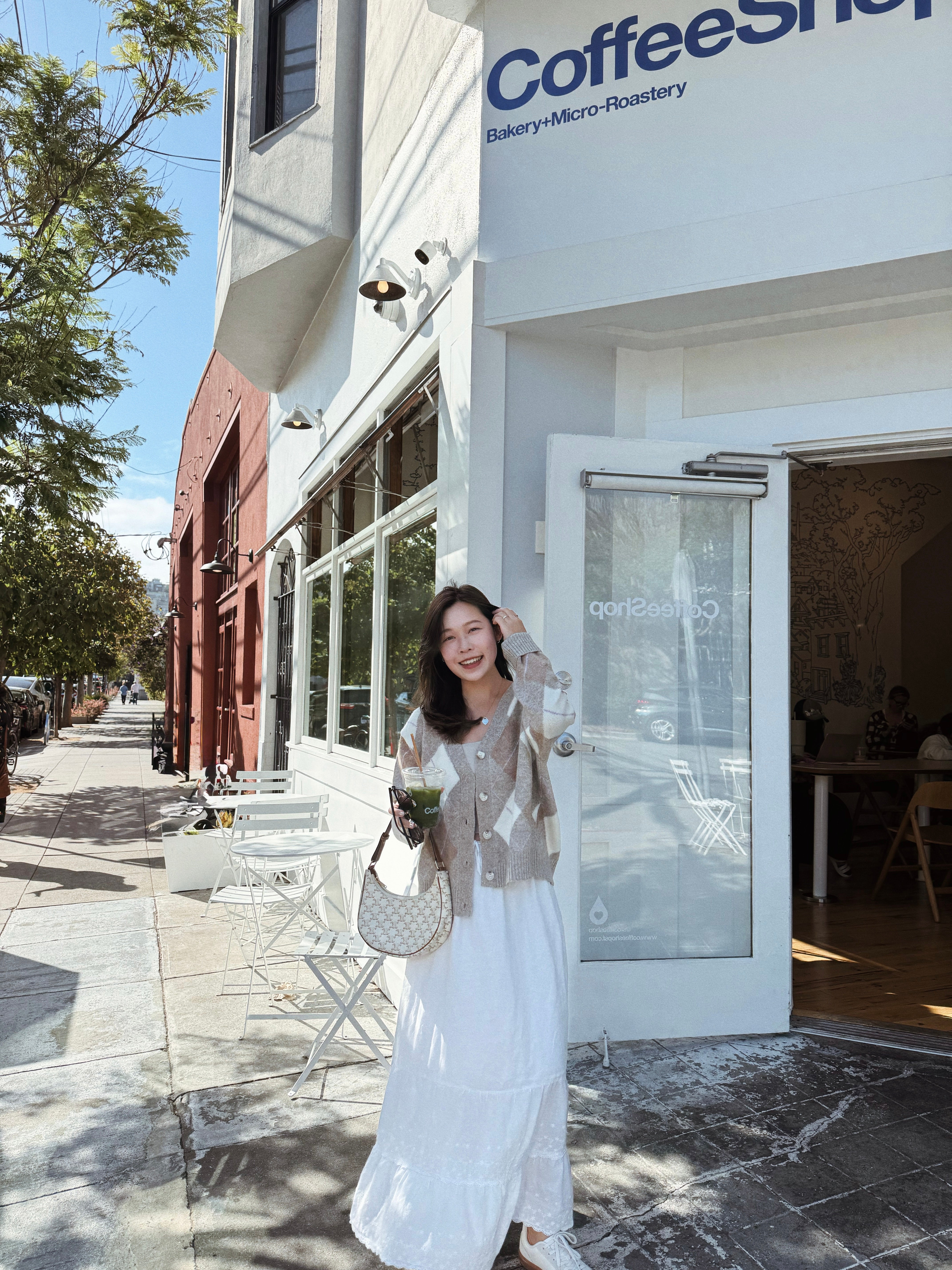 As If Argyle V Neck Cardigan