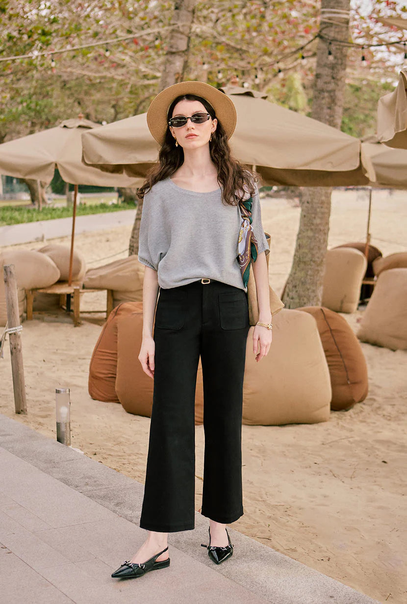 Billy Cropped Wide-Leg Denim Jeans