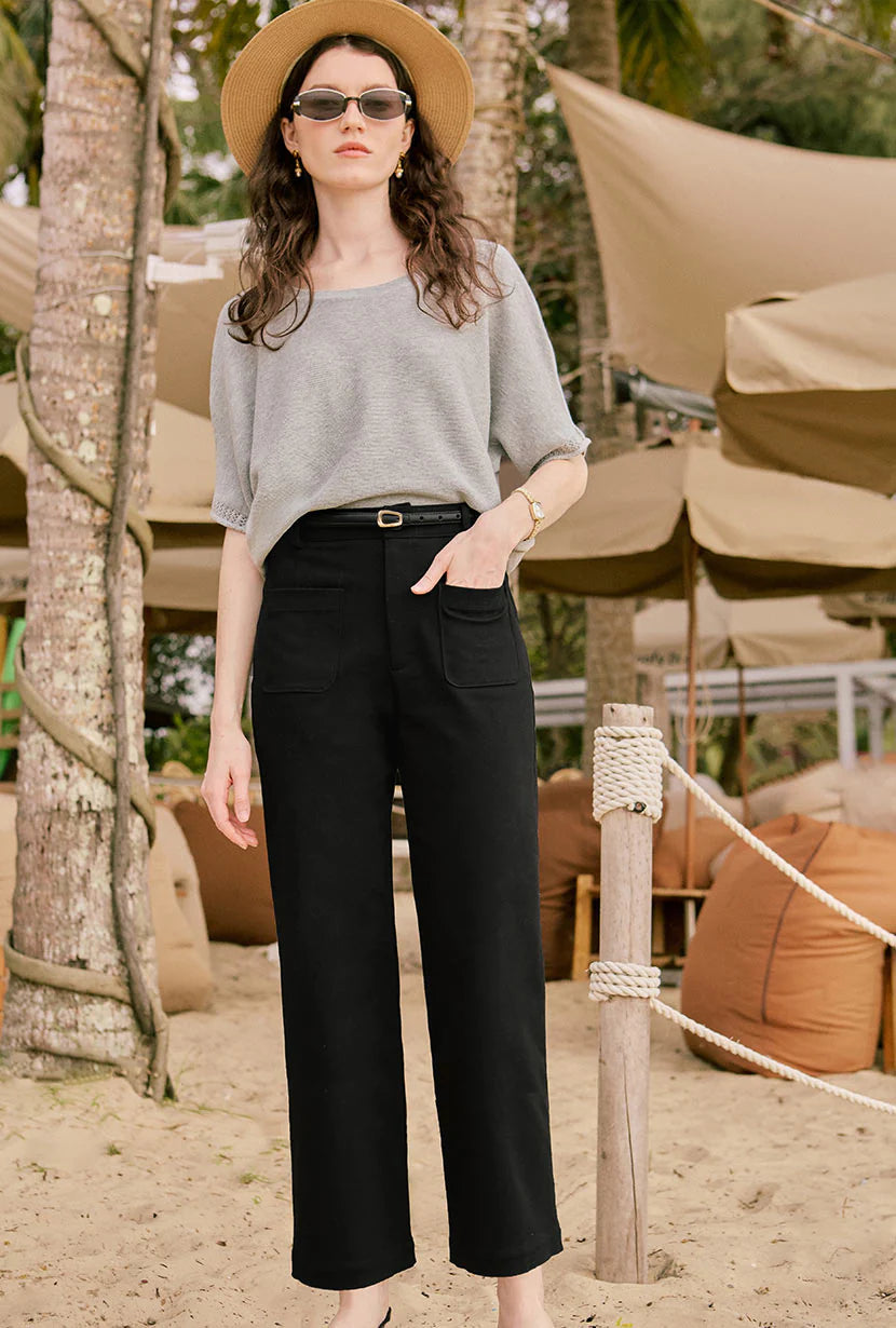 Billy Cropped Wide-Leg Denim Jeans