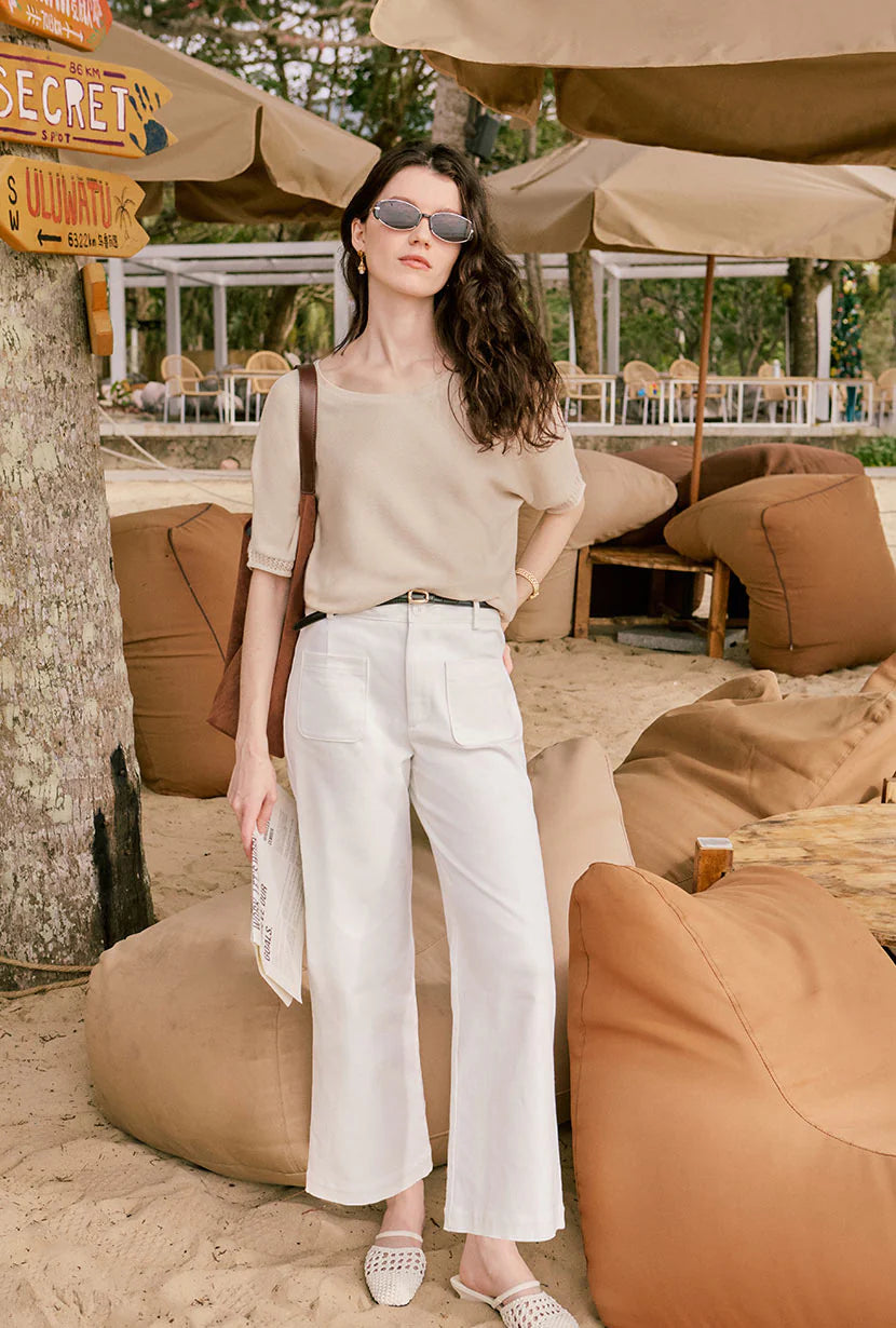Billy Cropped Wide-Leg Denim Jeans