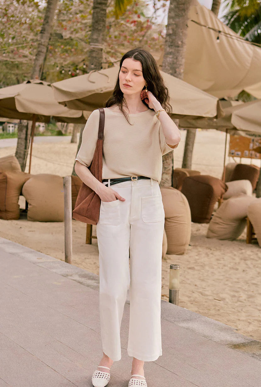 Billy Cropped Wide-Leg Denim Jeans