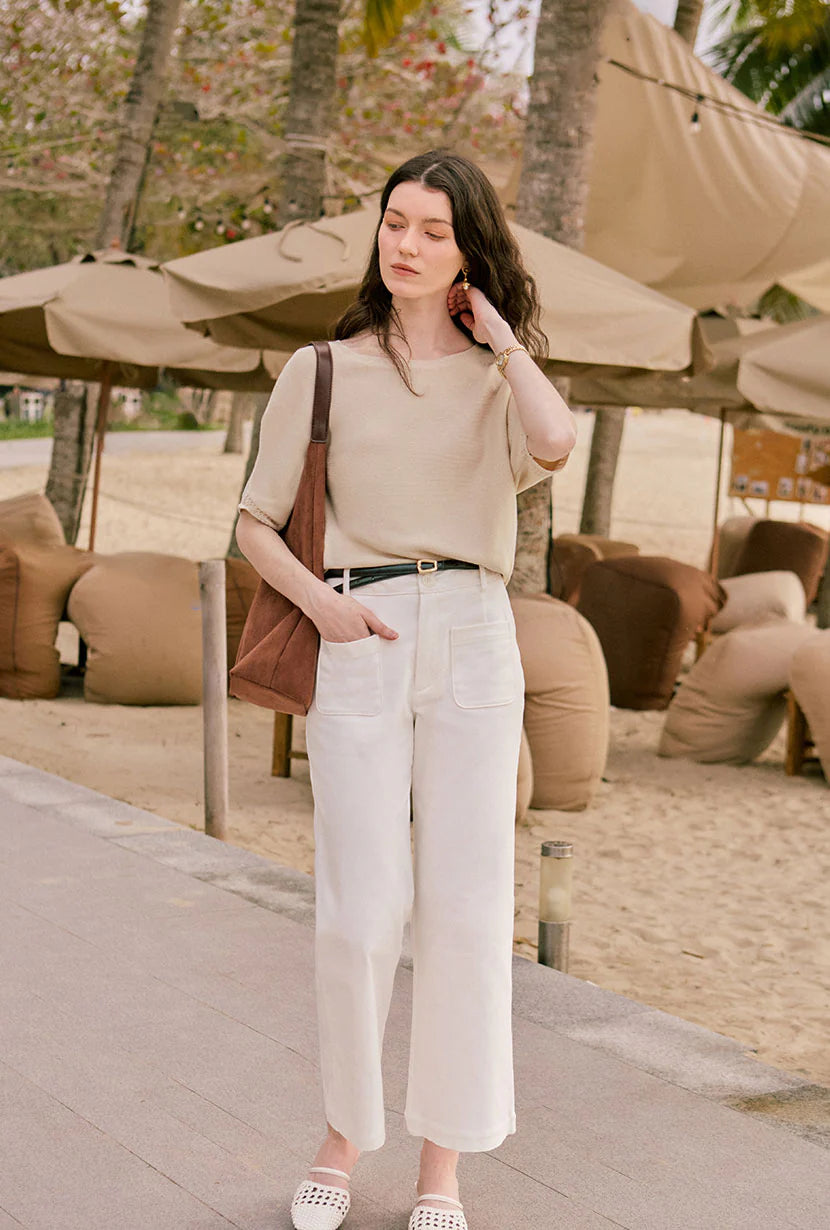 Franco Cotton Knit Top
