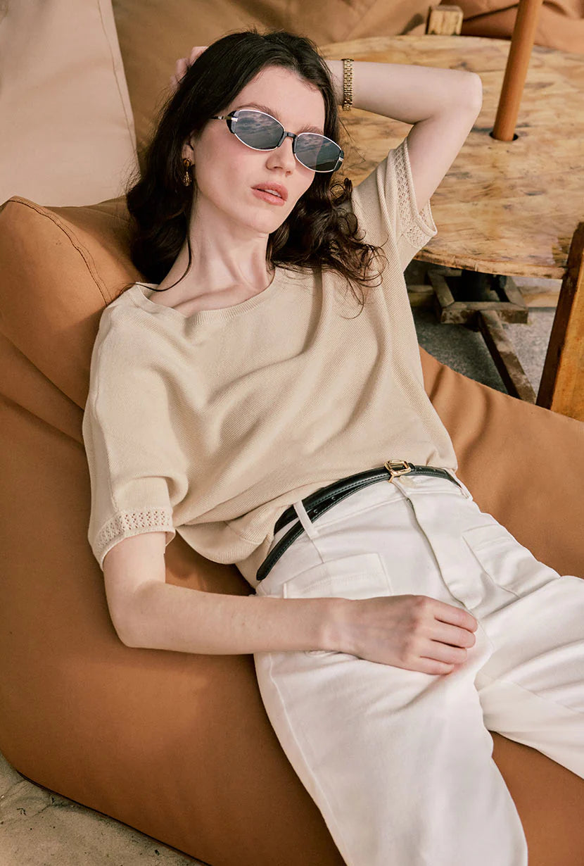 Franco Cotton Knit Top