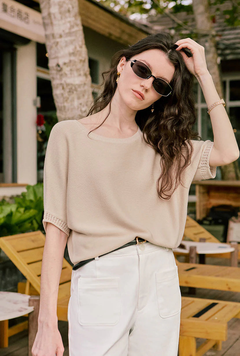 Franco Cotton Knit Top