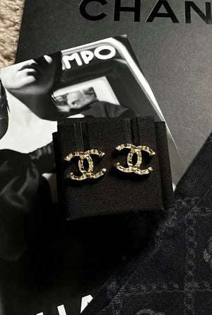 Chanel Matte Gold CC Earring