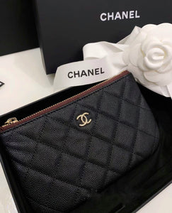 Chanel Classic Mini Pouch in Caviar / Gold Hardware