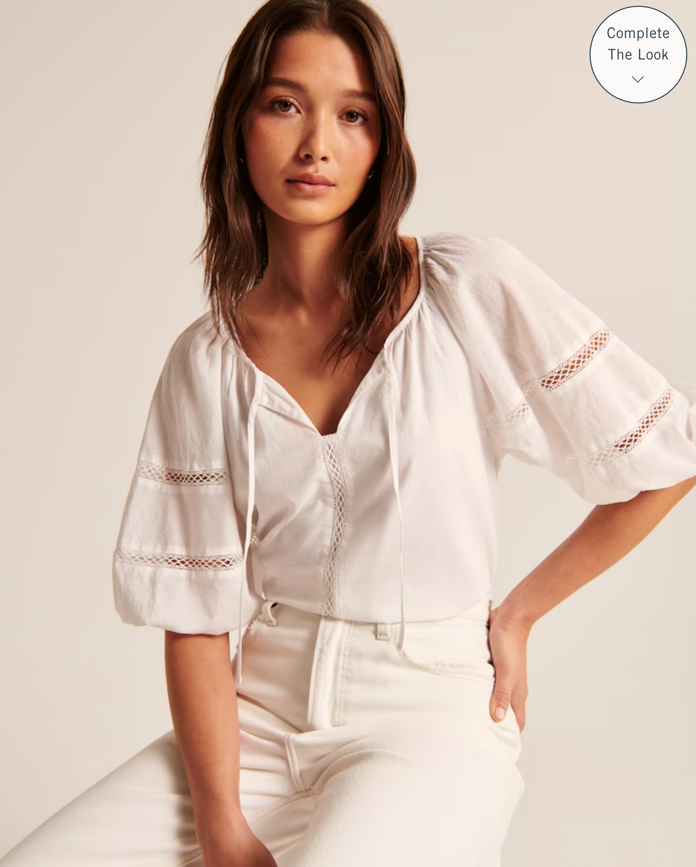 White short sleeve peasant blouse sales