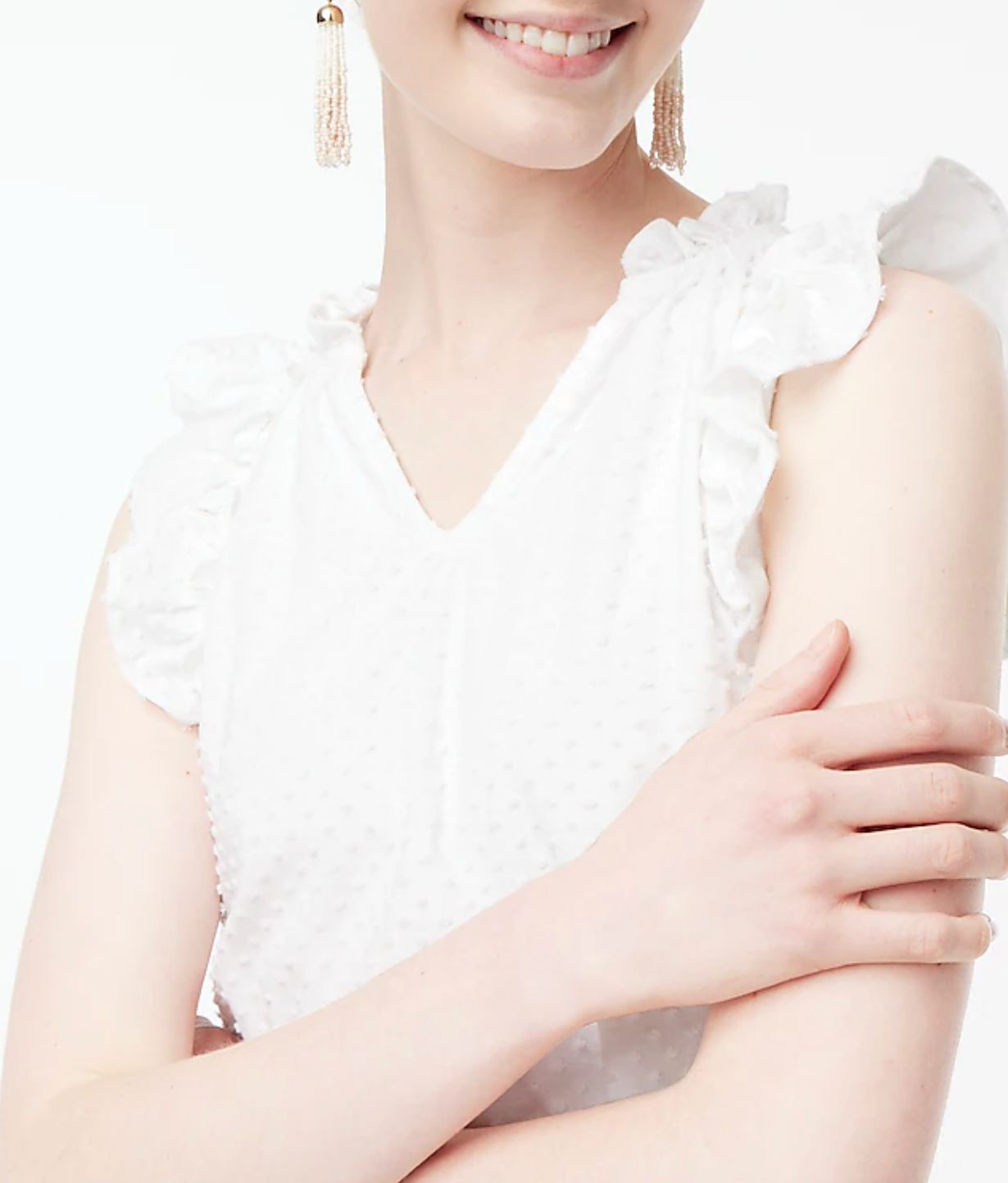 Ruffle Clip Dot Blouse