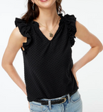 Ruffle Clip Dot Blouse