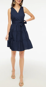 Faux-wrap Sleeveless Mini Dress