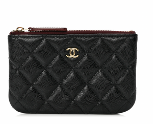 Chanel Classic Mini Pouch in Caviar / Gold Hardware