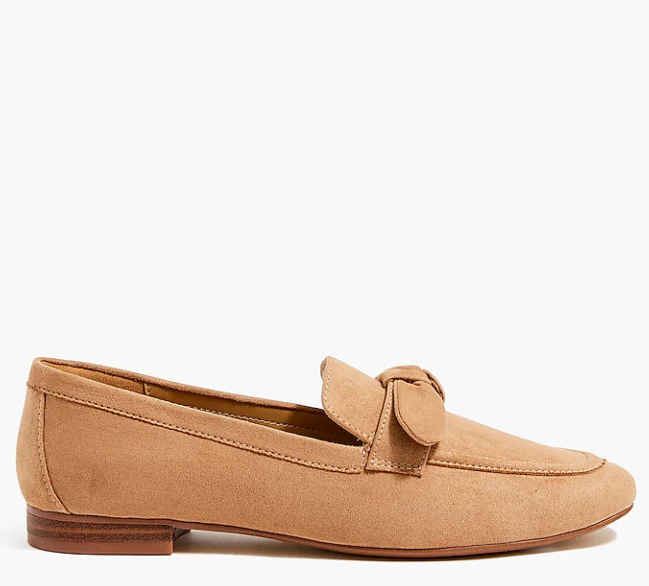 Suede Bow Loafers