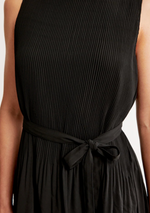 High-Neck Plisse Mini Dress