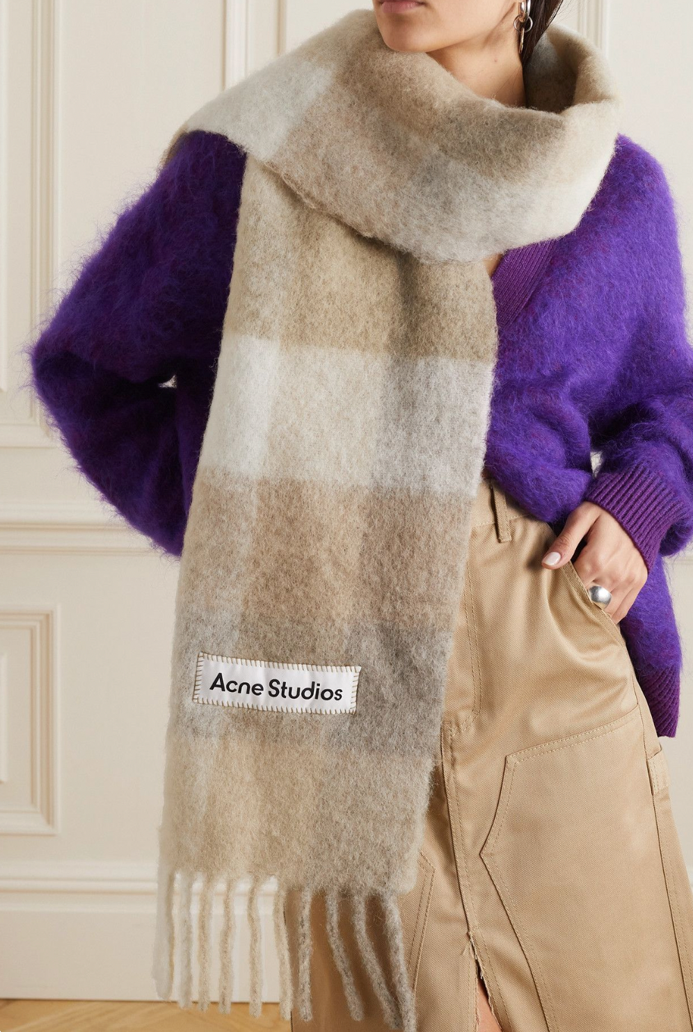 Acne Studio Vally soft alpaca blend scarf