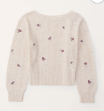 Girls Wool-Blend Embroidered Sweater