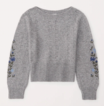 Girls Wool-Blend Embroidered Sweater