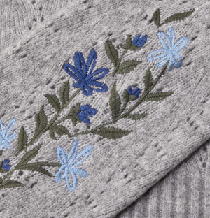 Embroidery on 2025 woolen sweater