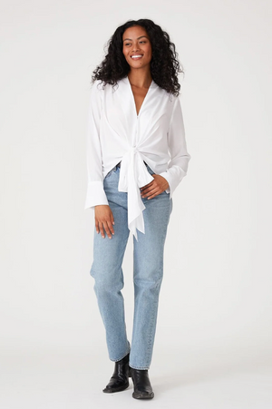 Happy Hour Tie Front Blouse