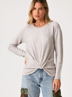 Hartford Knot Front Waffle Sweater