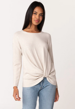 Hartford Knot Front Waffle Sweater