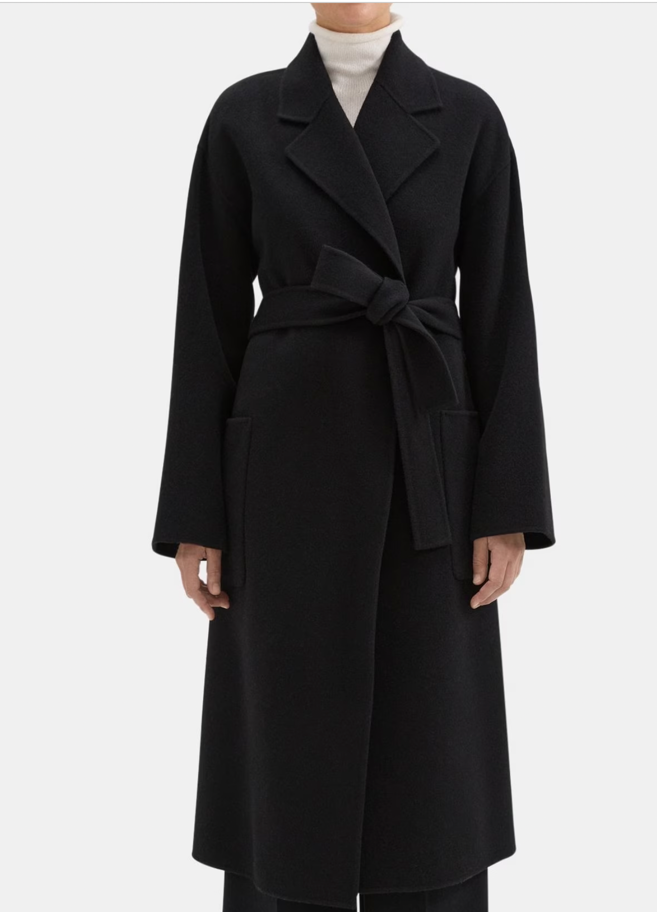 Double Faced Wool-Cashmere Robe Coat