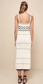 Pointelle Knit Sleeveless Midi Dress