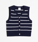 Girls Cropped Button Vest