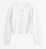 Girls Cropped Cable Knit Cardigan