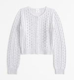 Girls Cropped Cable Knit Cardigan