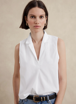 Poplin Collared Top