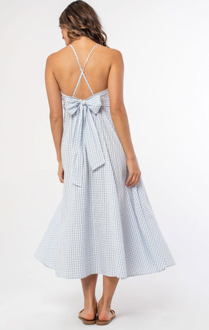 Seaside Gingham Midi Dress