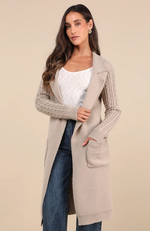 Cable Knit Duster Cardigan