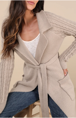 Cable Knit Duster Cardigan