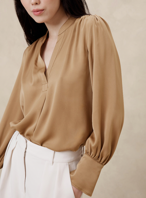 Volume-Sleeve Blouse