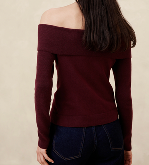 Ribbed Off Shoulder Sweater