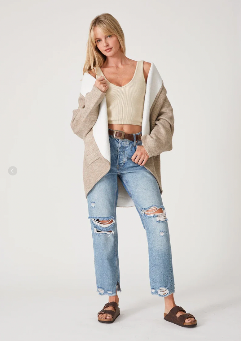 Simone Two Tone Cardigan