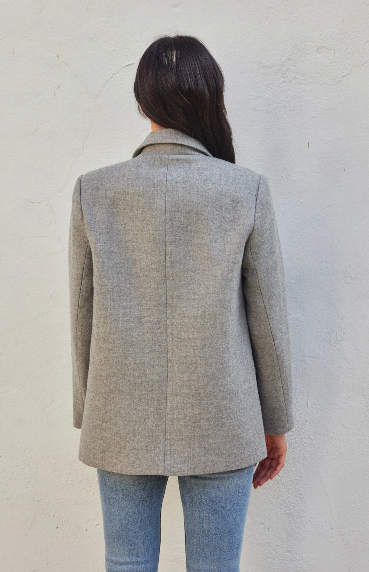 One Button Wool-Blend Blazer