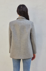 One Button Wool-Blend Blazer