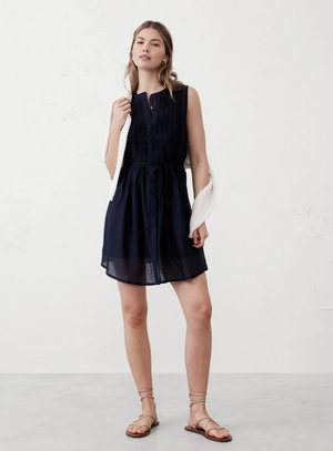 Pintuck Mini Dress