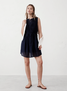 Pintuck Mini Dress