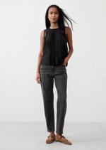 Keyhole Pleated Top