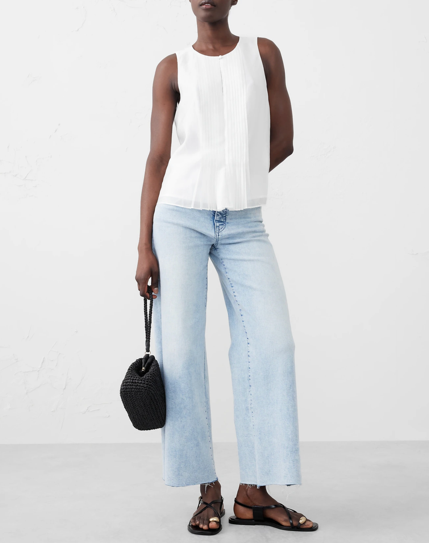 Keyhole Pleated Top