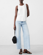 Keyhole Pleated Top