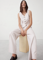 Linen Blend Classic Vest