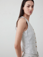 Linen Blend Classic Vest