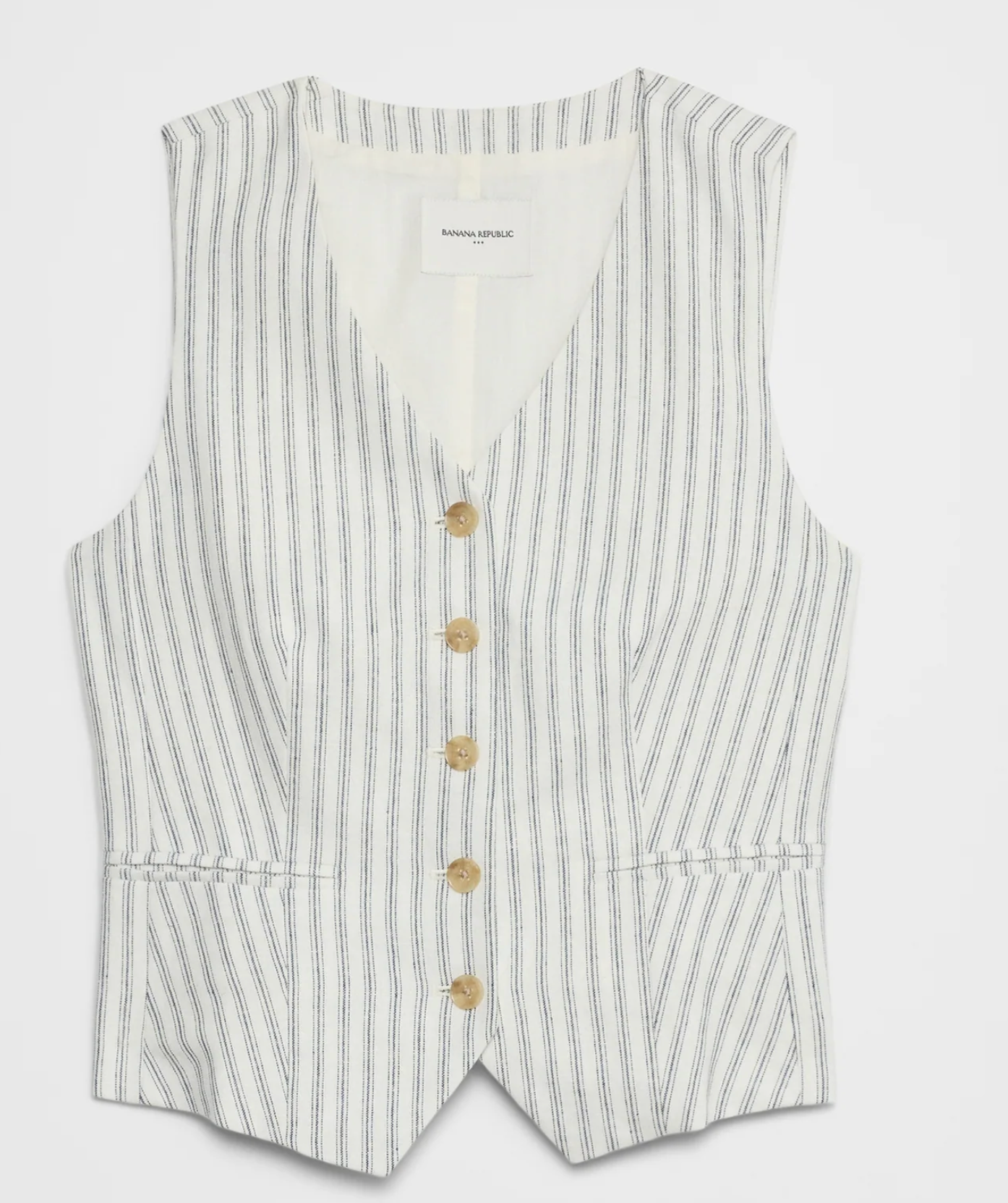 Linen Blend Classic Vest