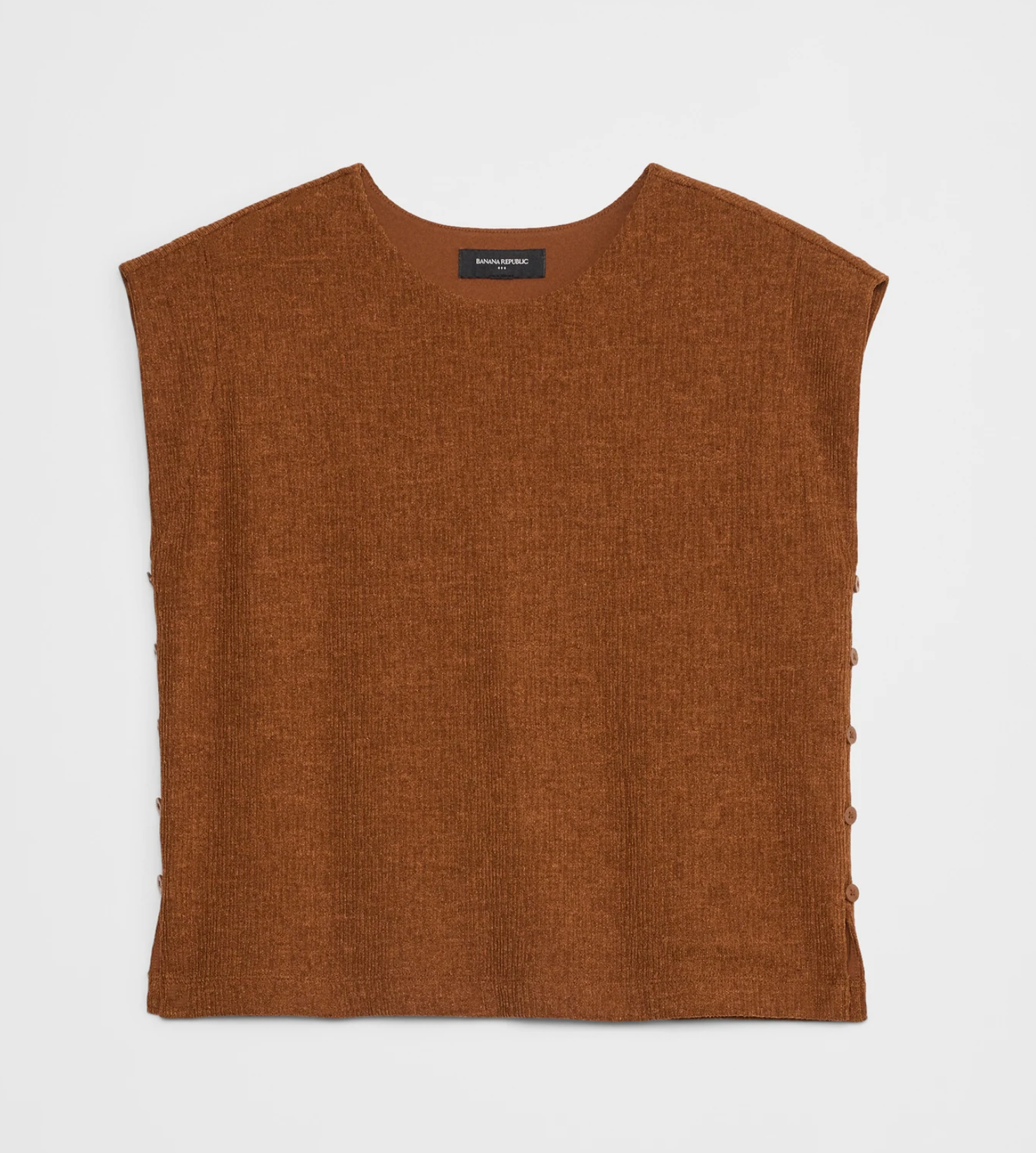 Crepe Jacquard Side Button Top