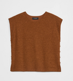 Crepe Jacquard Side Button Top