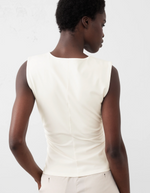 Shirred Waist Ponte Top