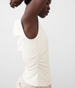 Shirred Waist Ponte Top